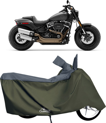 DROHAR Waterproof Two Wheeler Cover for Harley Davidson(Fat Boy, Grey)
