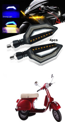 PECUNIA Front, Rear LED Indicator Light for Universal For Bike(Multicolor)