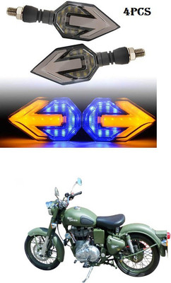 PECUNIA Front, Rear LED Indicator Light for Royal Enfield(White, Amber)
