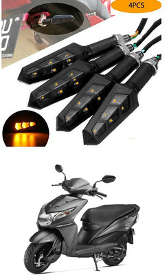 PECUNIA Front, Rear LED Indicator Light for Honda Dio(Yellow)