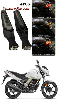 PECUNIA Front, Rear LED Indicator Light for Honda CB Twister(Yellow)