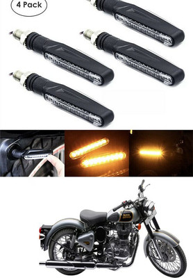 PECUNIA Front, Rear LED Indicator Light for Royal Enfield Classic 500(Yellow)