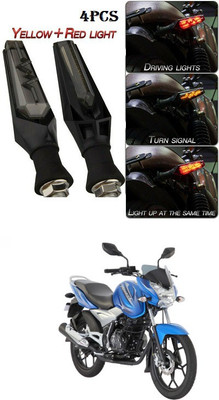 PECUNIA Front, Rear LED Indicator Light for Bajaj Discover 125 DTS-i(Yellow)