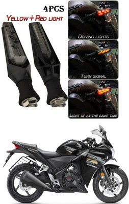 PECUNIA Front, Rear LED Indicator Light for Honda CBR 250R(Yellow)
