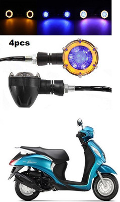PECUNIA Front, Rear LED Indicator Light for Yamaha Fascino(Multicolor)