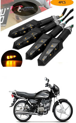 PECUNIA Front, Rear LED Indicator Light for Hero Splendor Plus(Yellow)