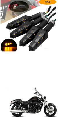 PECUNIA Front, Rear LED Indicator Light for Hyosung Aquila Pro 650(Yellow)