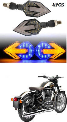PECUNIA Front, Rear LED Indicator Light for Royal Enfield Classic(White, Amber)