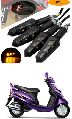 PECUNIA Front, Rear LED Indicator Light for Mahindra Rodeo RZ(Yellow)