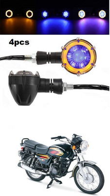 PECUNIA Front, Rear LED Indicator Light for TVS Max 4R(Blue, Yellow)