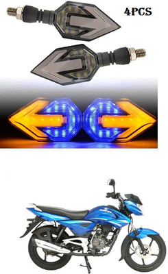 PECUNIA Front, Rear LED Indicator Light for Bajaj(White, Amber)