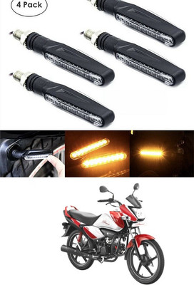 PECUNIA Front, Rear LED Indicator Light for Hero Splendor NXG(Yellow)