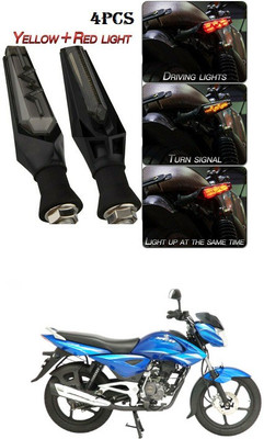 PECUNIA Front, Rear LED Indicator Light for Bajaj(Yellow)