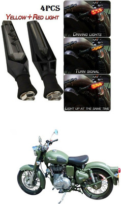 PECUNIA Front, Rear LED Indicator Light for Royal Enfield(Yellow)