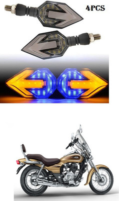 PECUNIA Front, Rear LED Indicator Light for Bajaj Avenger 220 DTS-i(White, Amber)