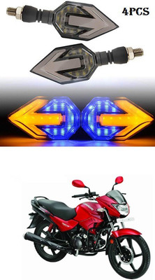 PECUNIA Front, Rear LED Indicator Light for Suzuki Gixxer SF(White, Amber)