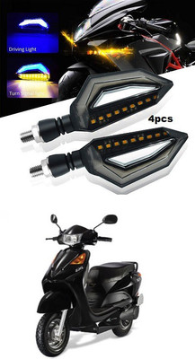 PECUNIA Front, Rear LED Indicator Light for Universal For Bike(Multicolor)