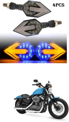 PECUNIA Front, Rear LED Indicator Light for Universal For Bike(White, Amber)