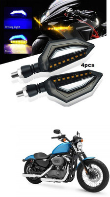 PECUNIA Front, Rear LED Indicator Light for Universal For Bike(Multicolor)