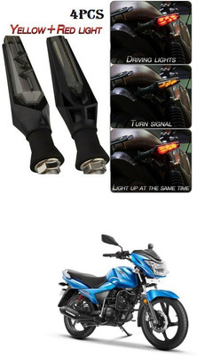 PECUNIA Front, Rear LED Indicator Light for Universal For Bike(Yellow)