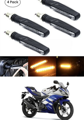 PECUNIA Front, Rear LED Indicator Light for Universal For Bike(Yellow)