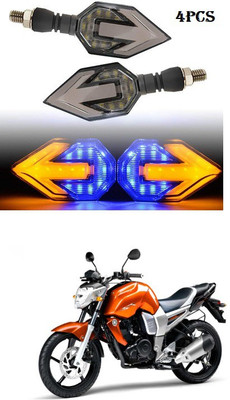 PECUNIA Front, Rear LED Indicator Light for Yamaha FZ16(White, Amber)