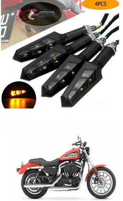 PECUNIA Front, Rear LED Indicator Light for Universal For Bike(Yellow)