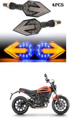 PECUNIA Front, Rear LED Indicator Light for Mahindra Rodeo RZ(White, Amber)
