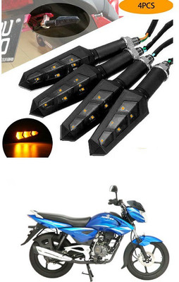 PECUNIA Front, Rear LED Indicator Light for Bajaj(Orange)