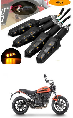 PECUNIA Front, Rear LED Indicator Light for Mahindra Rodeo RZ(Yellow)