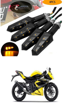 PECUNIA Front, Rear LED Indicator Light for Kawasaki Ninja(Yellow)
