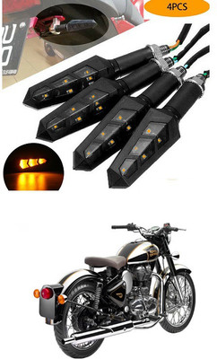PECUNIA Front, Rear LED Indicator Light for Royal Enfield Classic(Yellow)