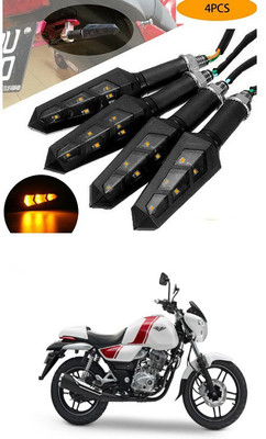 PECUNIA Front, Rear LED Indicator Light for Universal For Bike Universal For Bike(Yellow)