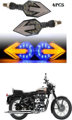 PECUNIA Front, Rear LED Indicator Light for Royal Enfield 500(White, Amber)