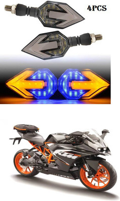 PECUNIA Front, Rear LED Indicator Light for KTM RC 200(White, Amber)