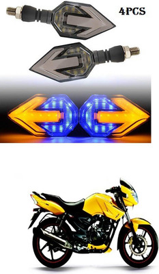 PECUNIA Front, Rear LED Indicator Light for TVS Apache RTR 160(White, Amber)
