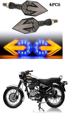 PECUNIA Front, Rear LED Indicator Light for Royal Enfield(White, Amber)