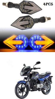 PECUNIA Front, Rear LED Indicator Light for Bajaj Pulsar 150 DTS-i(White, Amber)