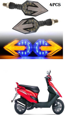 PECUNIA Front, Rear LED Indicator Light for Bajaj(White, Amber)