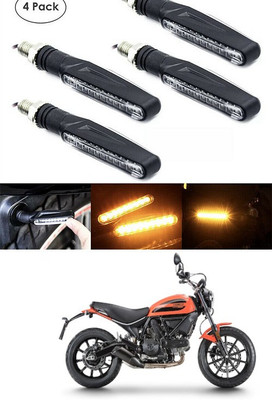 PECUNIA Front, Rear LED Indicator Light for Mahindra Rodeo RZ(Yellow)