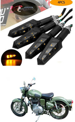 PECUNIA Front, Rear LED Indicator Light for Royal Enfield(Yellow)