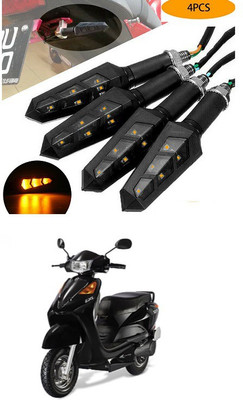 PECUNIA Front, Rear LED Indicator Light for Universal For Bike(Yellow)