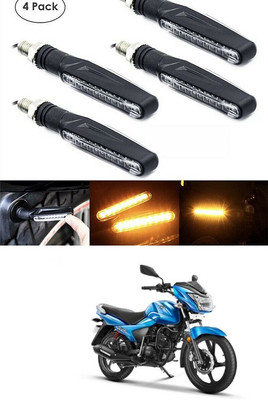 PECUNIA Front, Rear LED Indicator Light for Universal For Bike(Yellow)