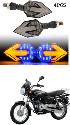 PECUNIA Front, Rear LED Indicator Light for Bajaj(White, Amber)
