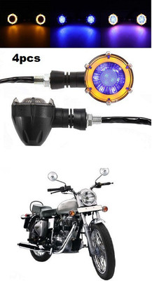 PECUNIA Front, Rear LED Indicator Light for Royal Enfield 500(Multicolor)