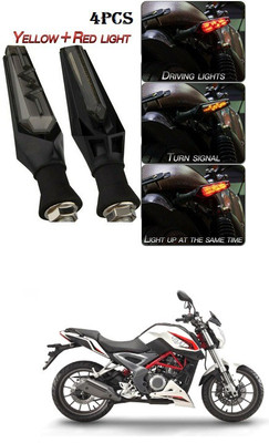 PECUNIA Front, Rear LED Indicator Light for Universal For Bike(Yellow)