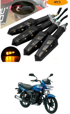 PECUNIA Front, Rear LED Indicator Light for TVS Phoenix 125(Yellow)