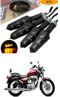 PECUNIA Front, Rear LED Indicator Light for Royal Enfield Electra Twin Spark(Yellow)