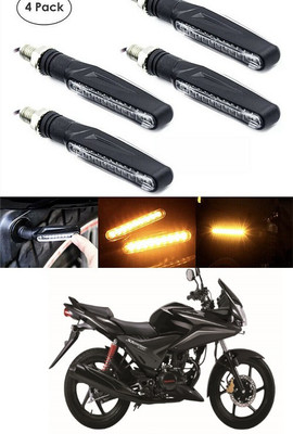 PECUNIA Front, Rear LED Indicator Light for Honda CBF Stunner(Yellow)