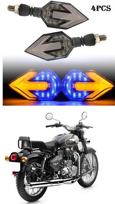 PECUNIA Front, Rear LED Indicator Light for Royal Enfield 500(White, Amber)